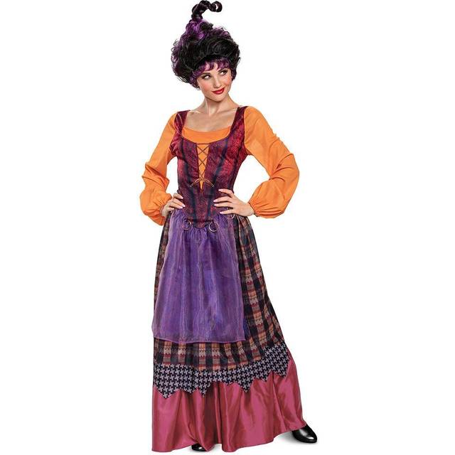 Hocus Pocus Women's Deluxe Mary Costume | Disney Costumes - Red&#47;Orange&#47;Purple (L)