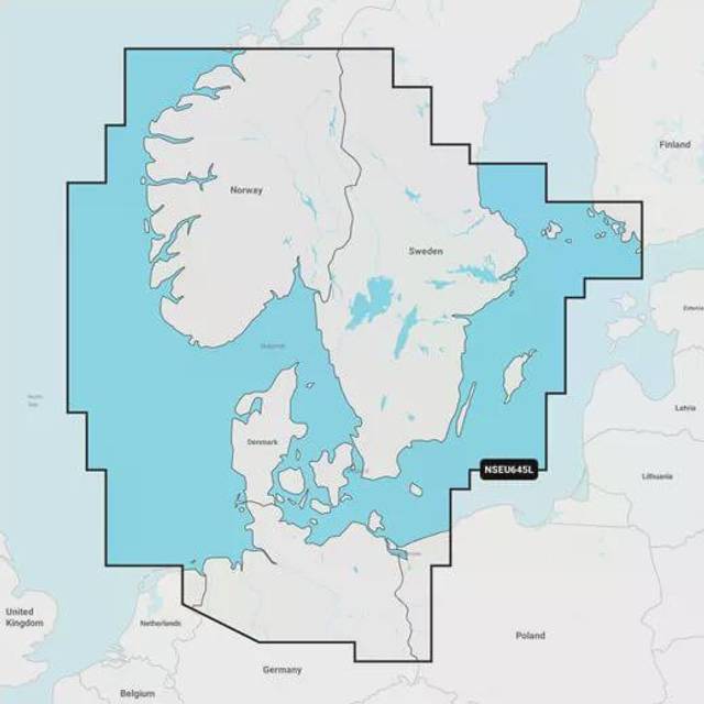 Garmin Navionics+ EU645L Skagerrak & Kattegat -