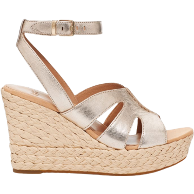 UGG Careena Sandal för kvinnor, Blek guld metallisk, 42 EU