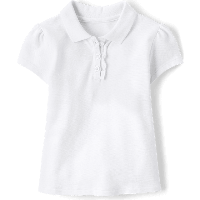 The Children's Place girls And Toddler Short Sleeve Ruffle Pique Schoo