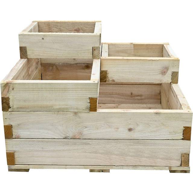 Caledonian Tiered Raised Bed - with Base - 90 x 90cm FSC® certified