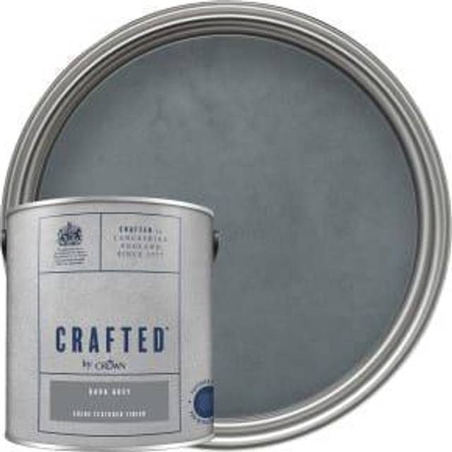 Crown Crafted Walls Dark Grey Suede Textured Finish Paint 2.5L