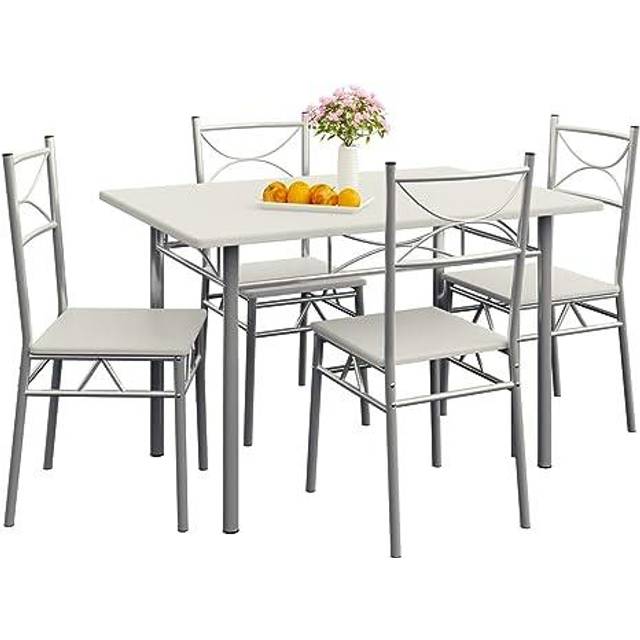 Dining Set Paul 5Pcs White