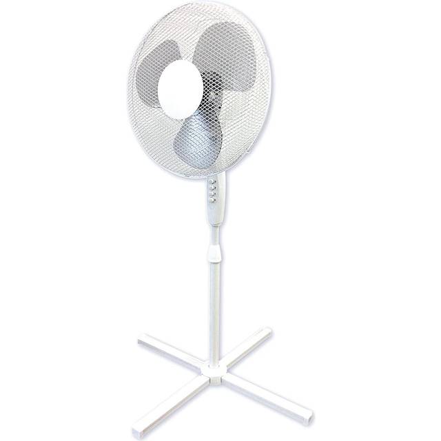 Q-Connect 16 Inch/406mm Pedestal Fan White KF00404