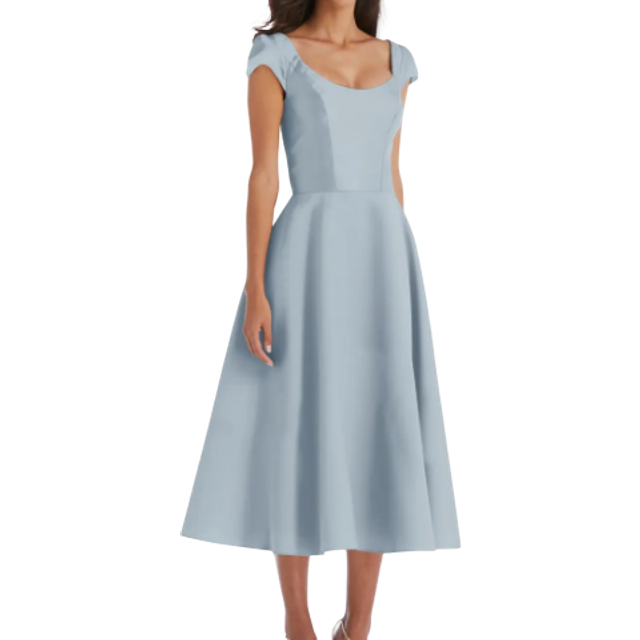 Alfred Sung Satin Midi Dress