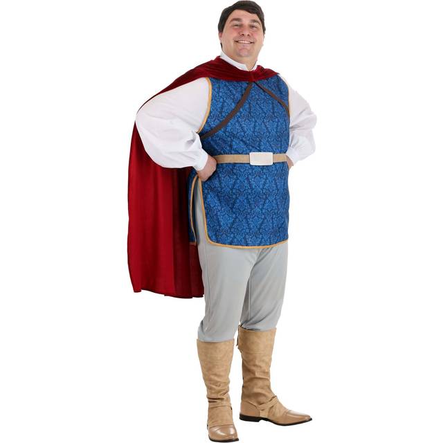 Plus Size Men's Disney Snow White Prince Costume - Brown&#47;Blue&#47;Red (2X)