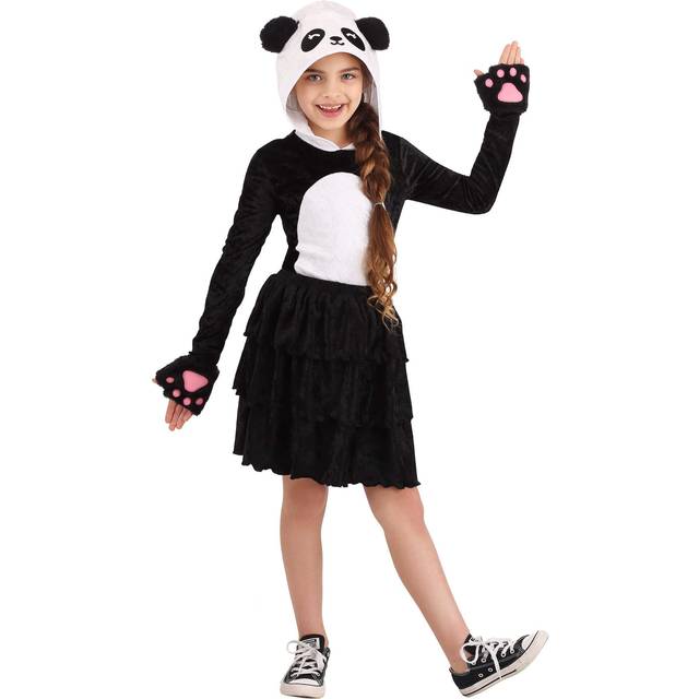 Party Dress Panda Costume for Kids - Black&#47;White (S)