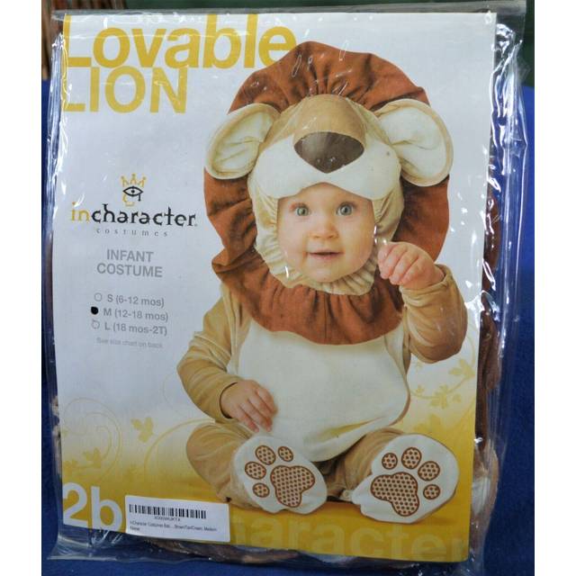Lovable Little Lion Infant Costume | Kid's Animal Costumes - Brown&#47;Beige (M)