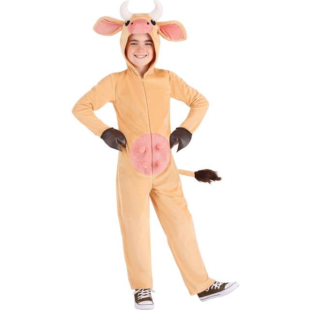 Brown Cow Kid's Costume | Kid's Animal Costumes - Pink&#47;Beige (XL)