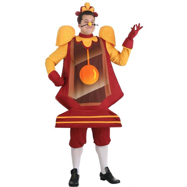 Men's Beauty and the Beast Cogsworth Costume - Brown&#47;Orange (L)