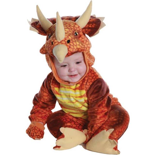 Rust Triceratops Costume for an Infant/Toddler - Red (S)