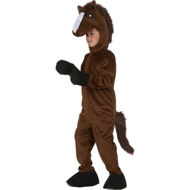 Horse Costume for Kids With Full Suit - Black&#47;Brown&#47;White (XS)