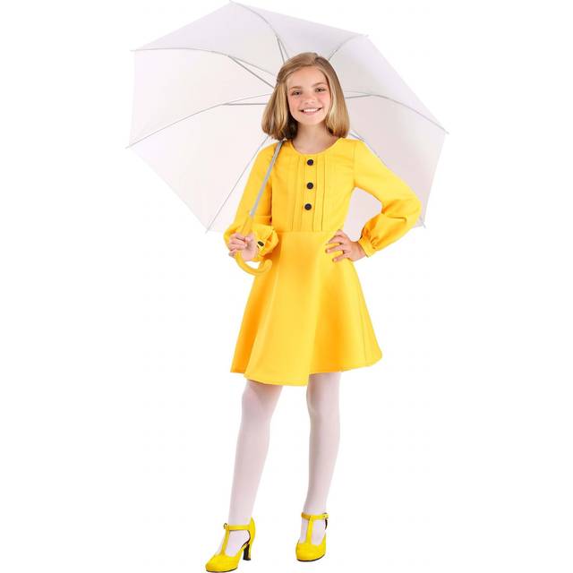 Morton Salt Girl Kid's Costume | Food Costumes - White&#47;Yellow (S)
