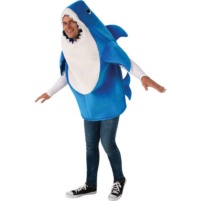 Baby Shark Men's Daddy Shark Costume with Sound Chip | Shark Costumes - Blue&#47;White (One-Size)