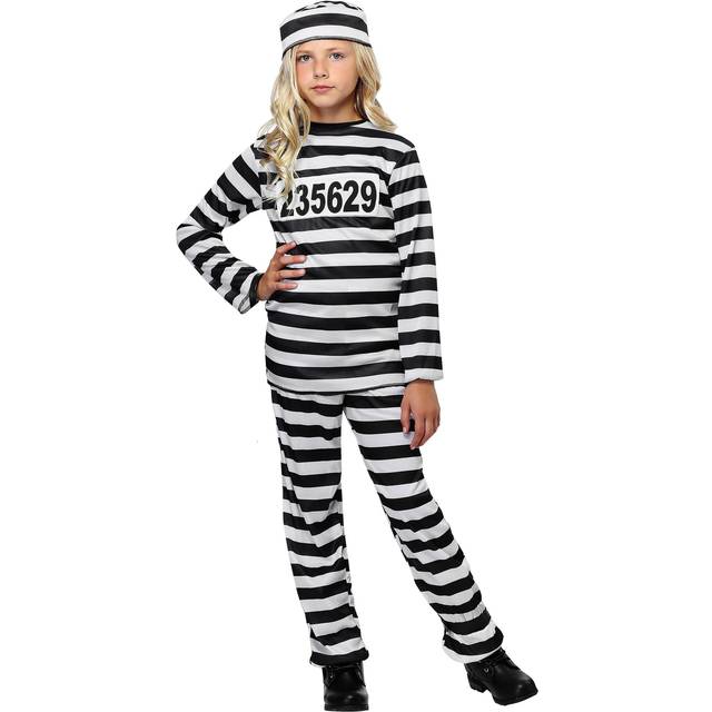 Prisoner Girl's Costume - Black&#47;White (2XL)