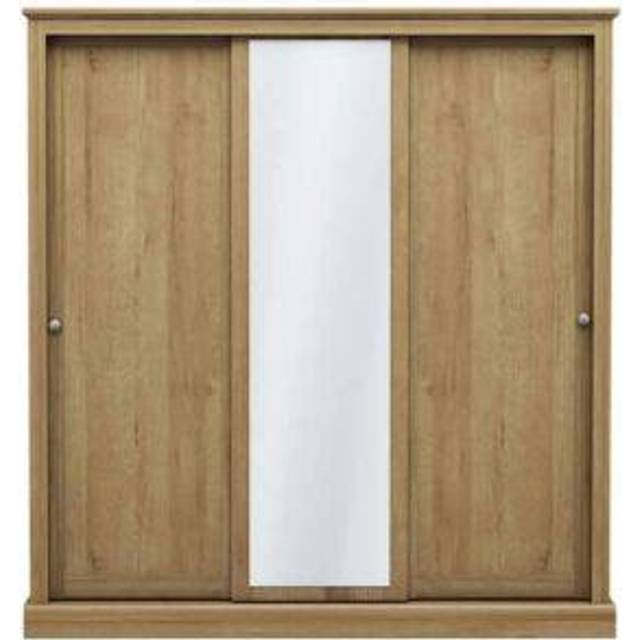 Devon charcoal 3-door sliding wardrobe - spacious elegance with timeless design
