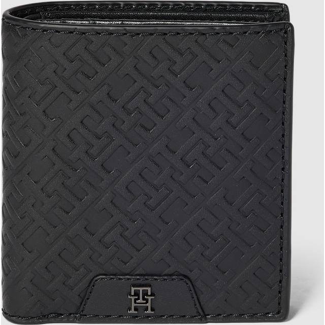 Tommy Hilfiger TH Monogram Plånböcker Läder 9 cm, Svart