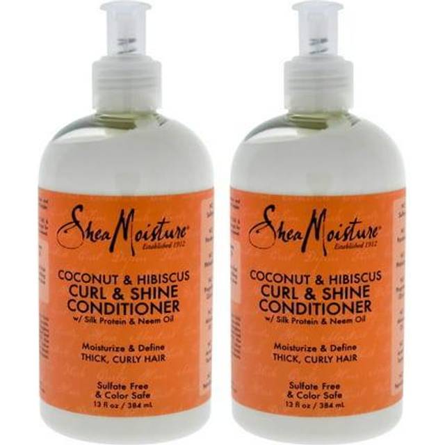 Shea Moisture Coconut & Hibiscus Curl & Shine Conditioner - Pack of 2 For Unisex 13 oz Conditioner