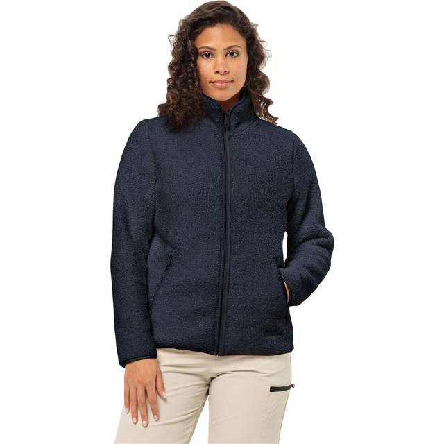 Jack Wolfskin Women's High Curl Jacket Fleecejacka Dam Storlek XS Färg blå