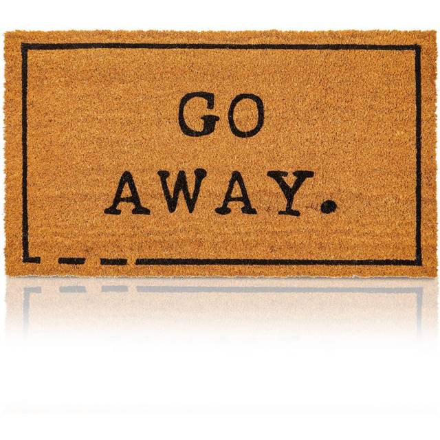 Go Away Natural Coir Nonslip Welcome Door Mat (17 x 30 in)