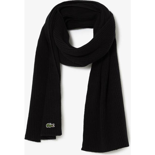Lacoste Wool Scarf - Black, Black, Men