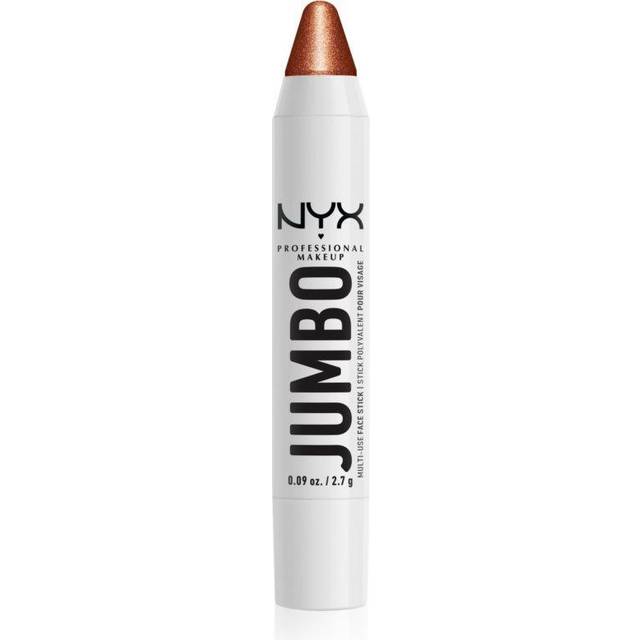 NYX Professional Makeup skimrande highlighter penna för ansiktet, för individuell look och intensiv färg, highlighter Pen med närande oljor, jumbo highlighting Stick, färg: Flan, 1 styck
