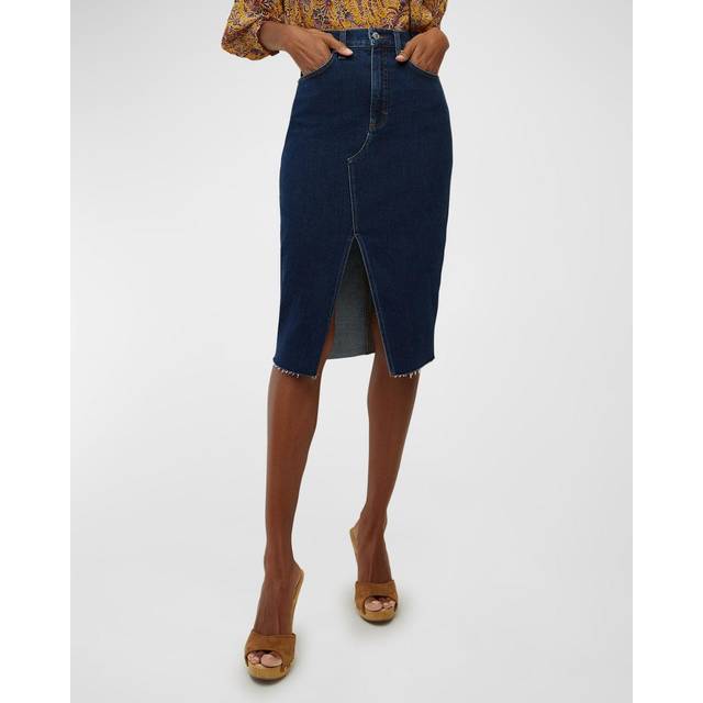 Veronica Beard Breves denim midi skirt