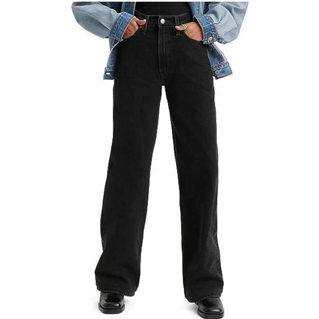 Ribcage Jeans med vida ben - Svart / Rosie Posie - 28X34