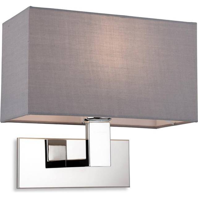 Firstlight Raffles Contemporary Style Wall Light Grey and Chrome