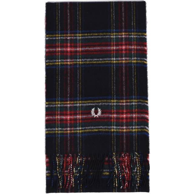 Men's Fred Perry Black Stewart Tartan Scarf - Size: ONE size
