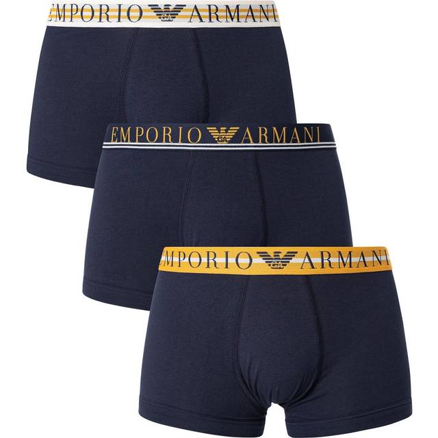 Emporio Armani boxershorts för män (3-pack), marinblå/marin, S