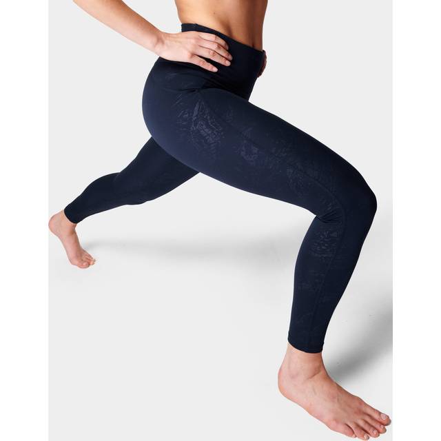 Sweaty Betty Womens Blu Tex Croc Prnt All Day Croc-embossed Stretch-woven Leggings Xs
