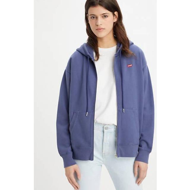 Levi's Standard Zip Sweatshirt Hoodie dam, Crown Blue, XXS