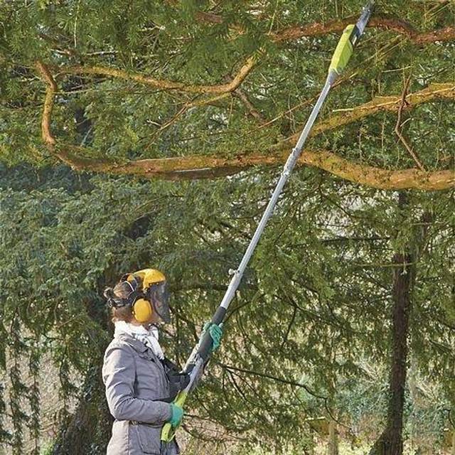 Garden Gear Electric Pole Extendable 600W Chainsaw With Angle Adjustment, Green