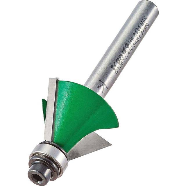 Trend CRAFTPRO Bearing Guided Bevel Router Cutter 25.4mm 12.7mm 1/4"