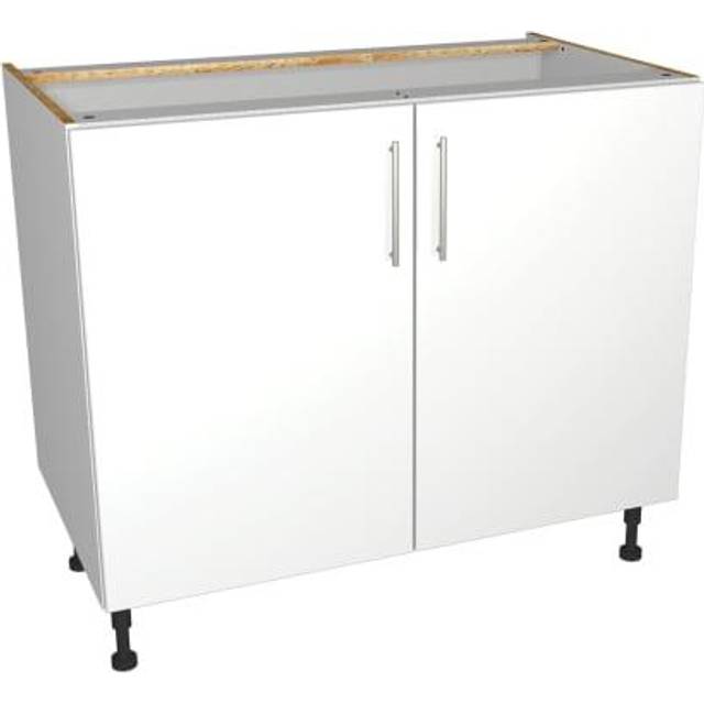 Wickes Orlando White Slab Base Unit - 1000mm