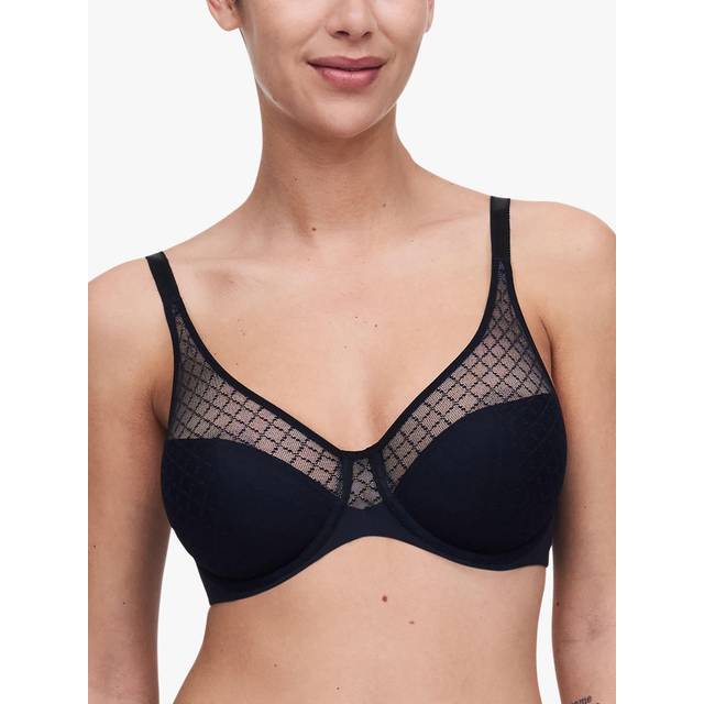 Chantelle Womens Norah Chic Covering Moulded Bra - Black Polyamide - Size 34D