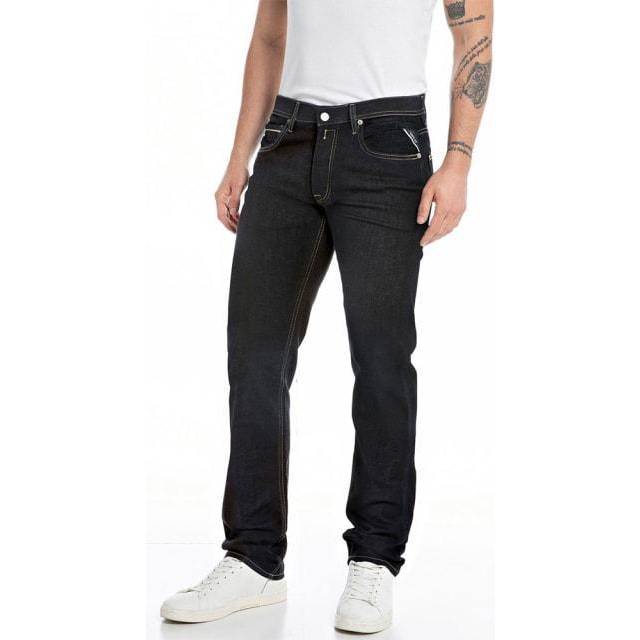 Replay Herr rak passform jeans Grover Forever Dark kollektion, 007 mörkblå, 29W / 32L