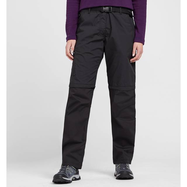 Women's Nebraska Zip-Off Walking Trousers, Black - 18S