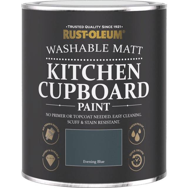 Rust-oleum Ro Kitchen Cupboard Paint Matt Evening Blue 750Ml, Blue