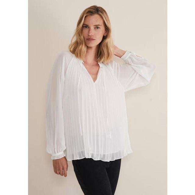 Phase Eight Women's Prairie Pleated Blouse - Ivory - 8