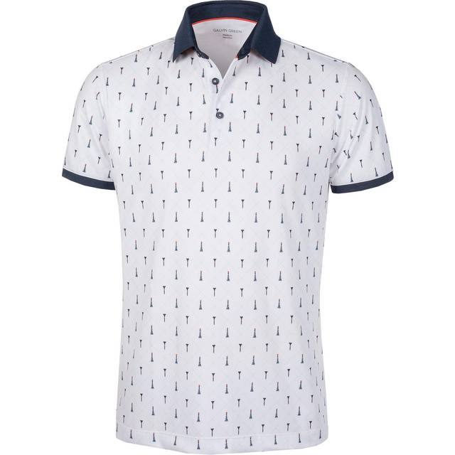 Galvin Green Manolo Ventil8+ Polo Shirt - White/Navy/Orange White/Navy/Orange-Multi / S