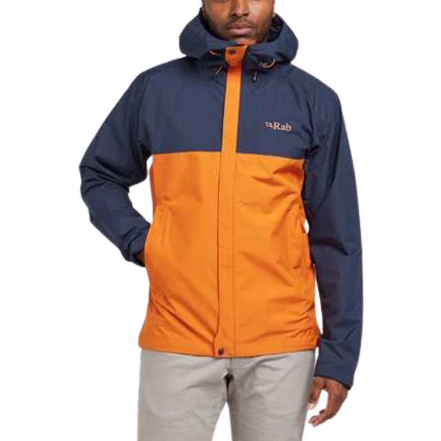 Rab Men's Downpour Waterproof Jacket, Navy