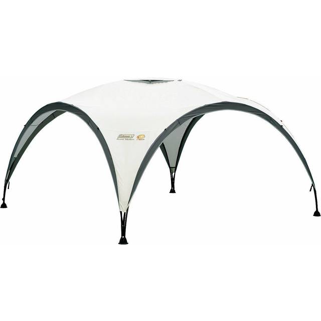 Coleman Event Shelter Pavilion, regn- och solskyddspaviljong för fester, stränder, festivaler, sportevenemang eller campingplatser, Stabil stålstångskonstruktion, Högt UV-skydd, M 3 x 3 m, Grå