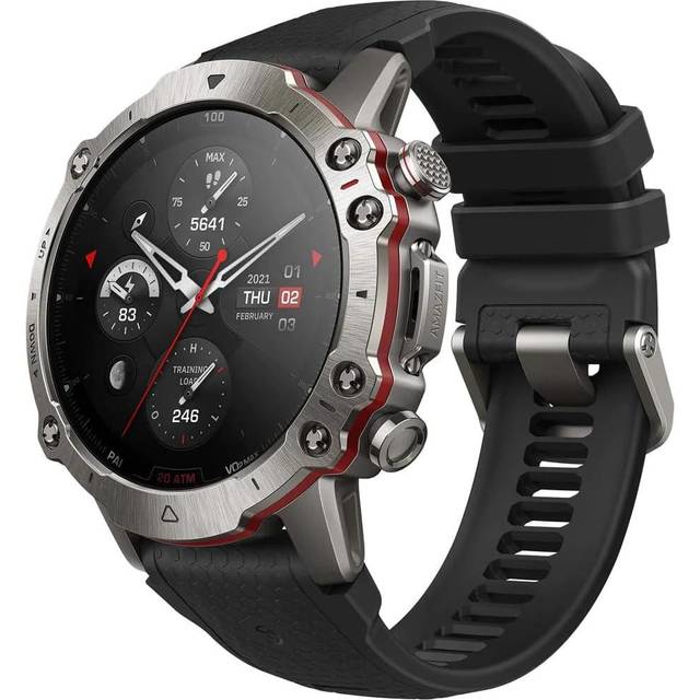 Amazfit Falcon 49mm outdoor smartwatch med dual-band GPS, smart sportcoach, träningsmallar, 150 sportlägen, safirskärm, titanfodral av militär kvalitet, 20 ATM vattentålig för män kvinnor