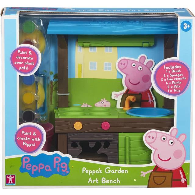 Peppa Pig 07614 Peppa's Art Bench, Preschool Craft, Garden Play, Gift for 3-5 Year Old, Multi-Color