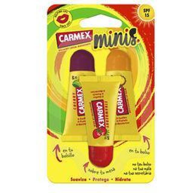 Carmex Mini Moisturizing Lip Balms SPF15 Trio 3 Units