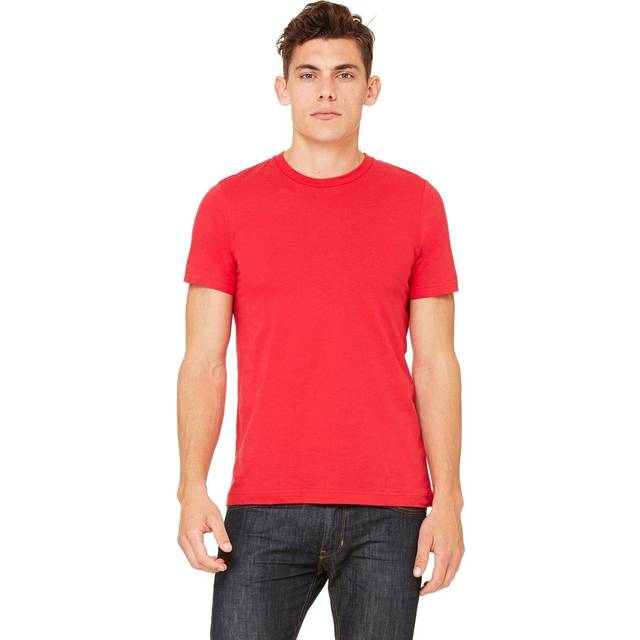 Bella+Canvas Red Unisex Jersey Short Sleeve Tee - Size Medium - red