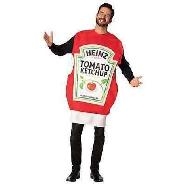 Adult Heinz Ketchup Squeeze Bottle Costume - Red&#47;White (One-Size)