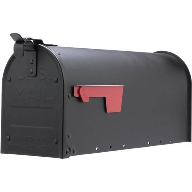 Architectural Mailboxes Admiral Aluminum Post Mount Mailbox  Compatibility Code A  ADM11BAM  Textured Black  Medium Capacity